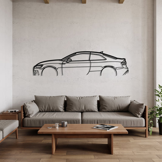 RS5 Coupe (B9-8W6 Facelift) - Car Metal Silhouette Wall Art - Car Enthusiast Gift - Laser-cut Garage Decor