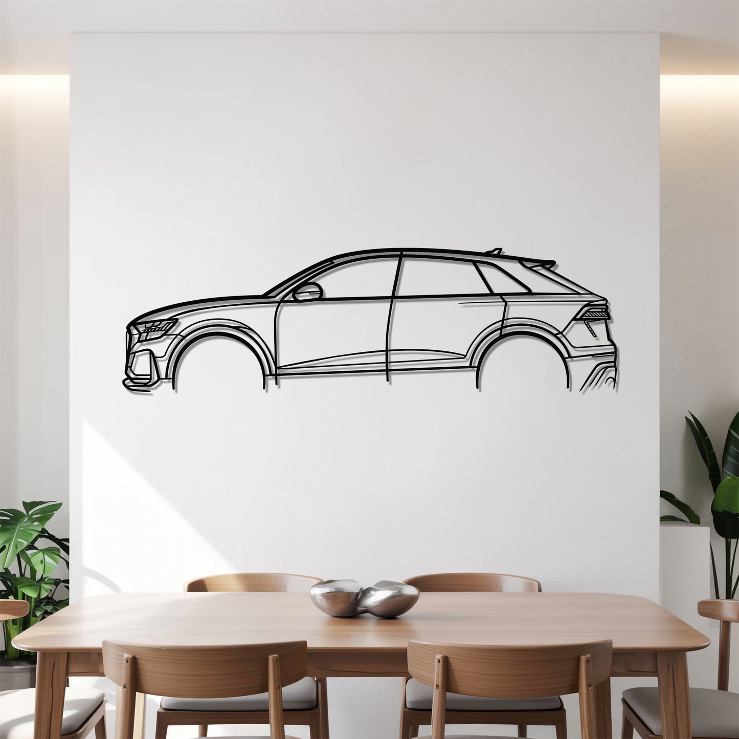RSQ8 - Car Metal Silhouette Wall Art - Car Enthusiast Gift - Laser-cut Garage Decor