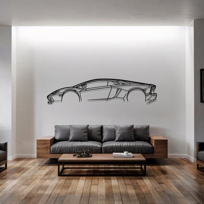 Aventador - Car Metal Silhouette Wall Art - Car Enthusiast Gift - Laser-cut Garage Decor