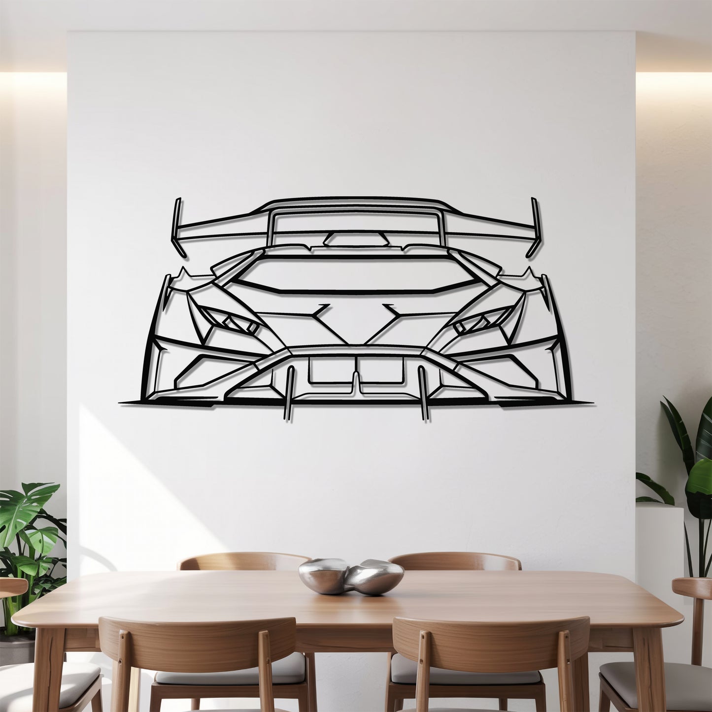 Huracan STO Front - Car Metal Silhouette Wall Art - Car Enthusiast Gift - Laser-cut Garage Decor