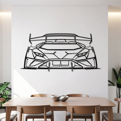 Huracan STO Front - Car Metal Silhouette Wall Art - Car Enthusiast Gift - Laser-cut Garage Decor