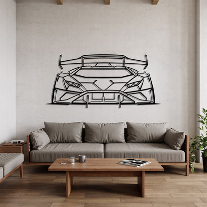 Huracan STO Front - Car Metal Silhouette Wall Art - Car Enthusiast Gift - Laser-cut Garage Decor