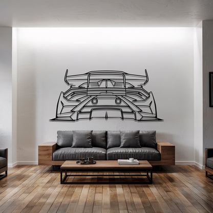 Huracan STO Back - Car Metal Silhouette Wall Art - Car Enthusiast Gift - Laser-cut Garage Decor