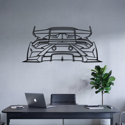 Huracan STO Back - Car Metal Silhouette Wall Art - Car Enthusiast Gift - Laser-cut Garage Decor