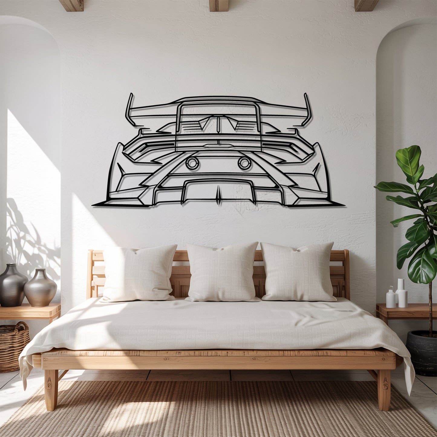 Huracan STO Back - Car Metal Silhouette Wall Art - Car Enthusiast Gift - Laser-cut Garage Decor