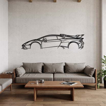 Huracan STO - Car Metal Silhouette Wall Art - Car Enthusiast Gift - Laser-cut Garage Decor