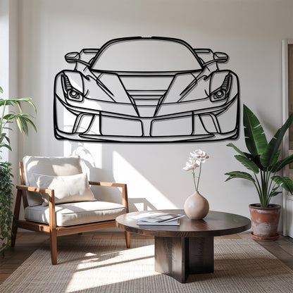 La Front - Car Metal Silhouette Wall Art - Car Enthusiast Gift - Laser-cut Garage Decor