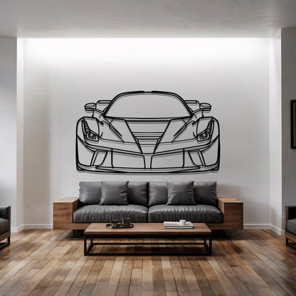 La Front - Car Metal Silhouette Wall Art - Car Enthusiast Gift - Laser-cut Garage Decor