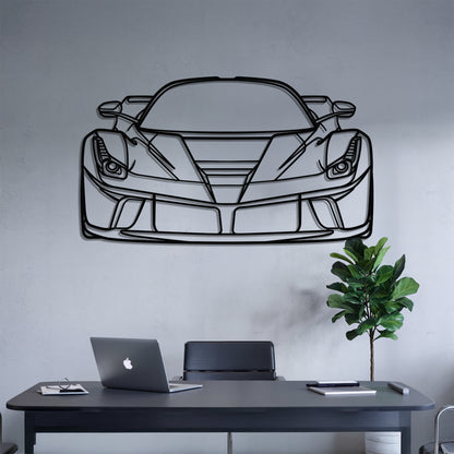 La Front - Car Metal Silhouette Wall Art - Car Enthusiast Gift - Laser-cut Garage Decor