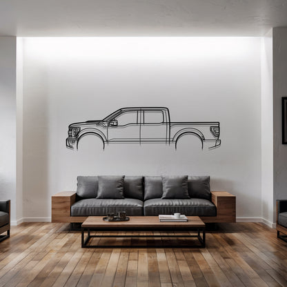 F-150 Raptor - Car Metal Silhouette Wall Art - Car Enthusiast Gift - Laser-cut Garage Decor