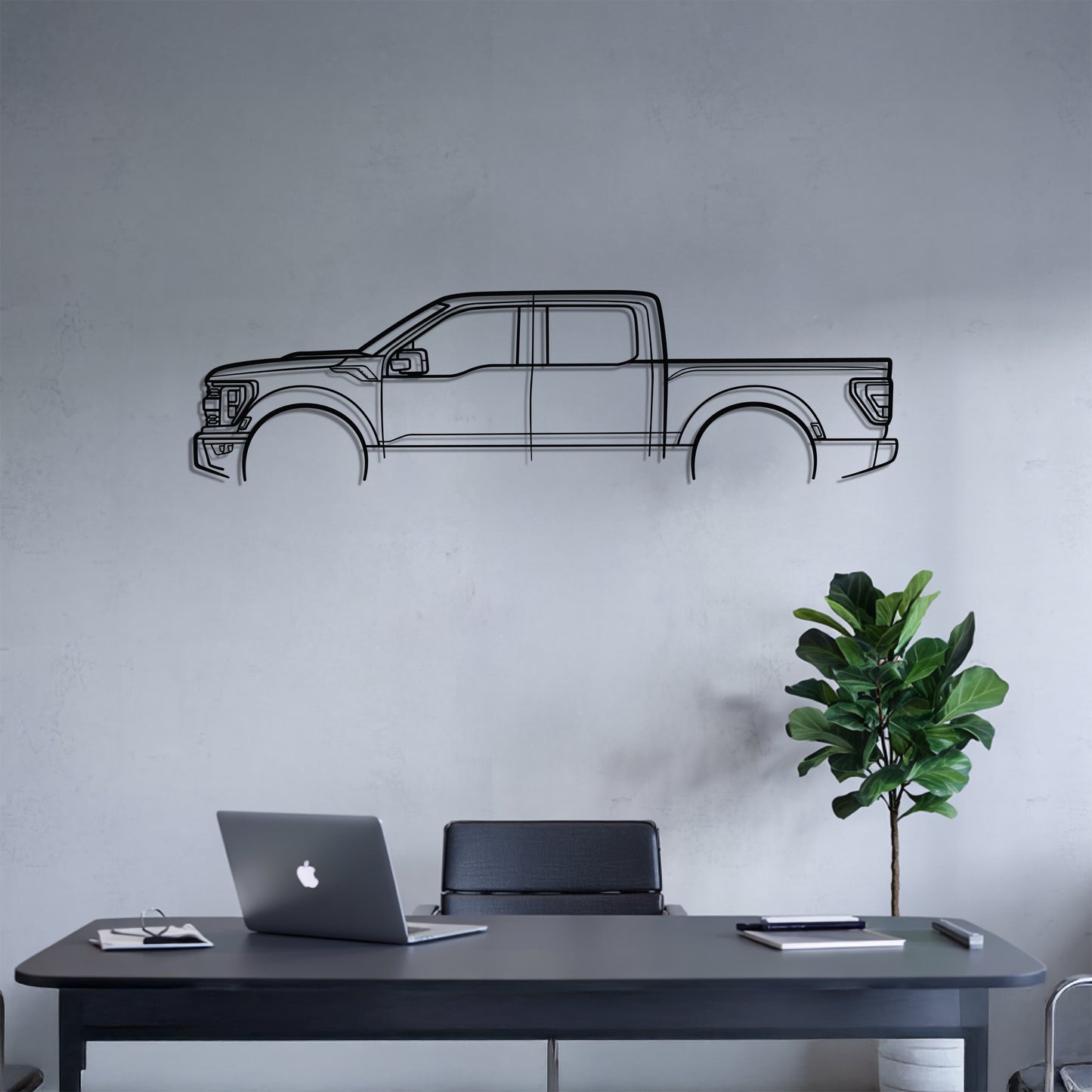 F-150 Raptor - Car Metal Silhouette Wall Art - Car Enthusiast Gift - Laser-cut Garage Decor