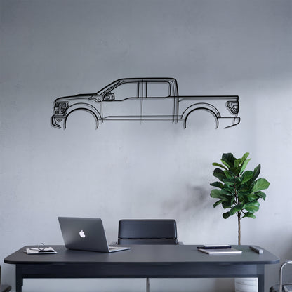 F-150 Raptor - Car Metal Silhouette Wall Art - Car Enthusiast Gift - Laser-cut Garage Decor