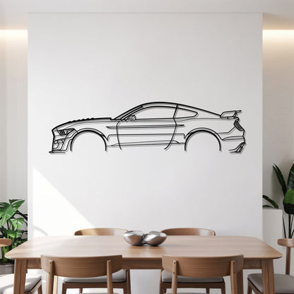 Mustang GT500 - Car Metal Silhouette Wall Art - Car Enthusiast Gift - Laser-cut Garage Decor