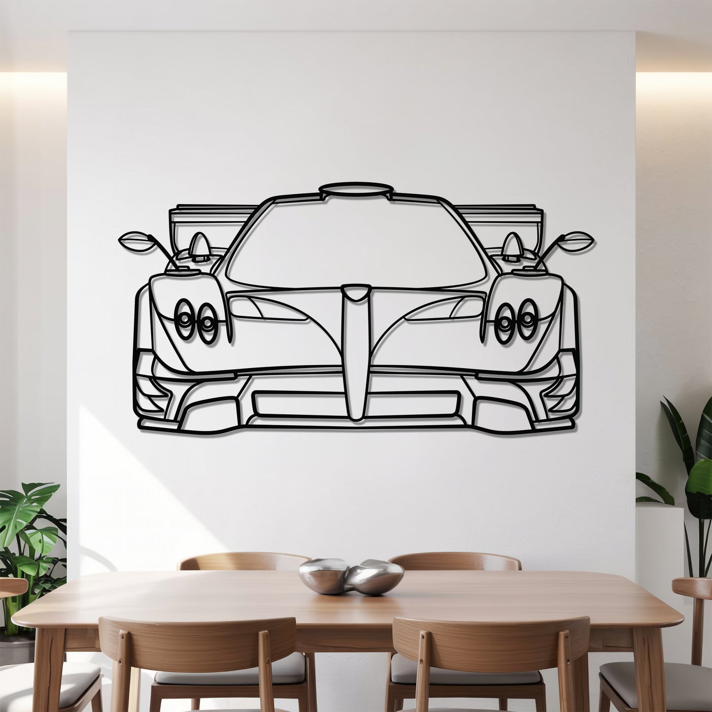 Zonda Revolucion Front - Car Metal Silhouette Wall Art - Car Enthusiast Gift - Laser-cut Garage Decor