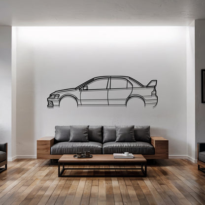 Lancer Evolution IX MR - Car Metal Silhouette Wall Art - Car Enthusiast Gift - Laser-cut Garage Decor
