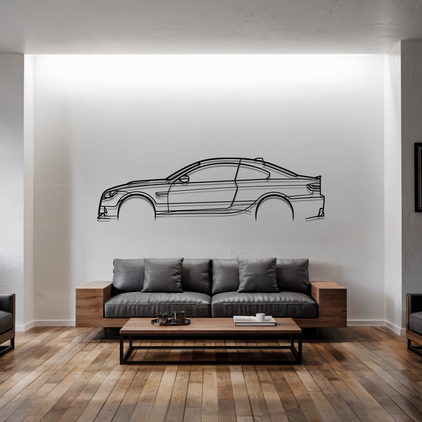 M3 (E92) - Car Metal Silhouette Wall Art - Car Enthusiast Gift - Laser-cut Garage Decor
