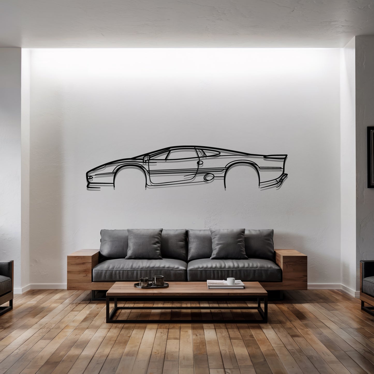 XJ220 - Car Metal Silhouette Wall Art - Car Enthusiast Gift - Laser-cut Garage Decor