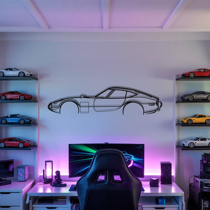 2000GT - Car Metal Silhouette Wall Art - Car Enthusiast Gift - Laser-cut Garage Decor
