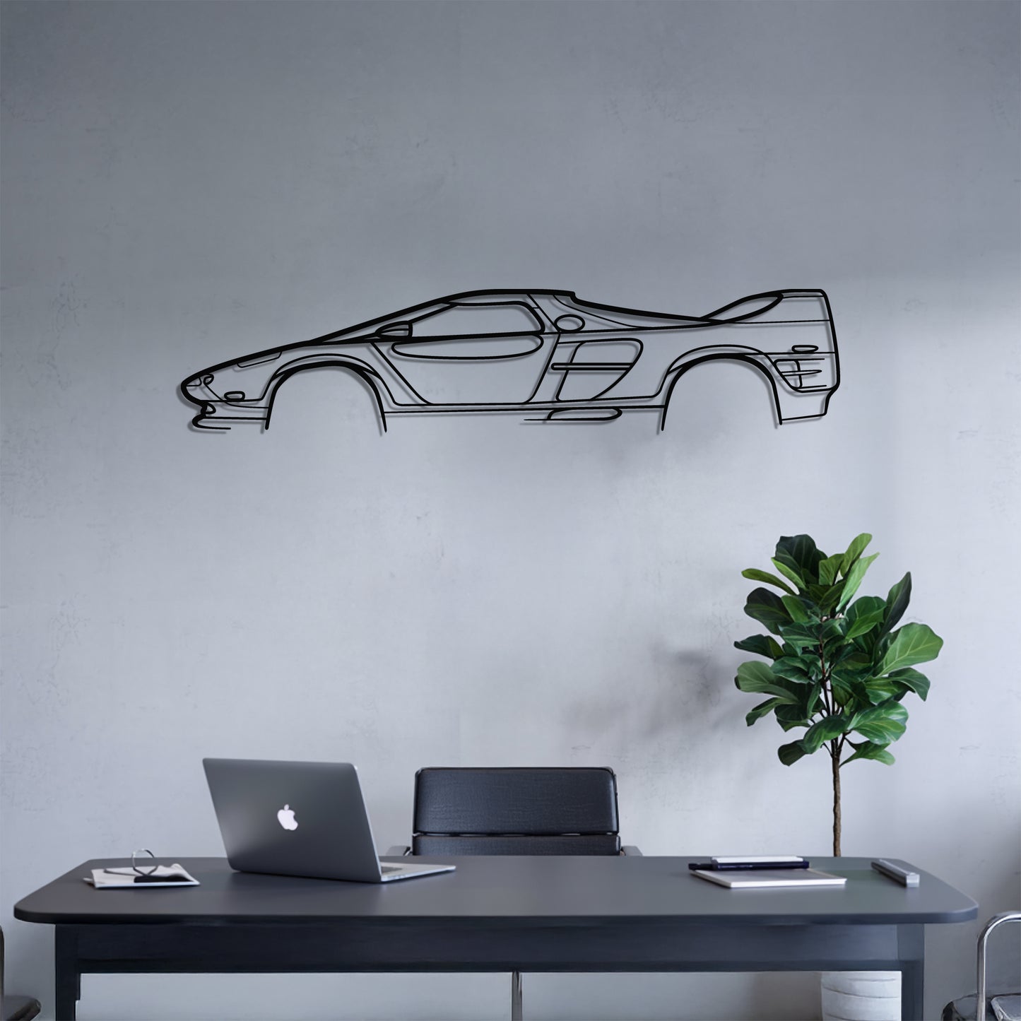W12 - Car Metal Silhouette Wall Art - Car Enthusiast Gift - Laser-cut Garage Decor