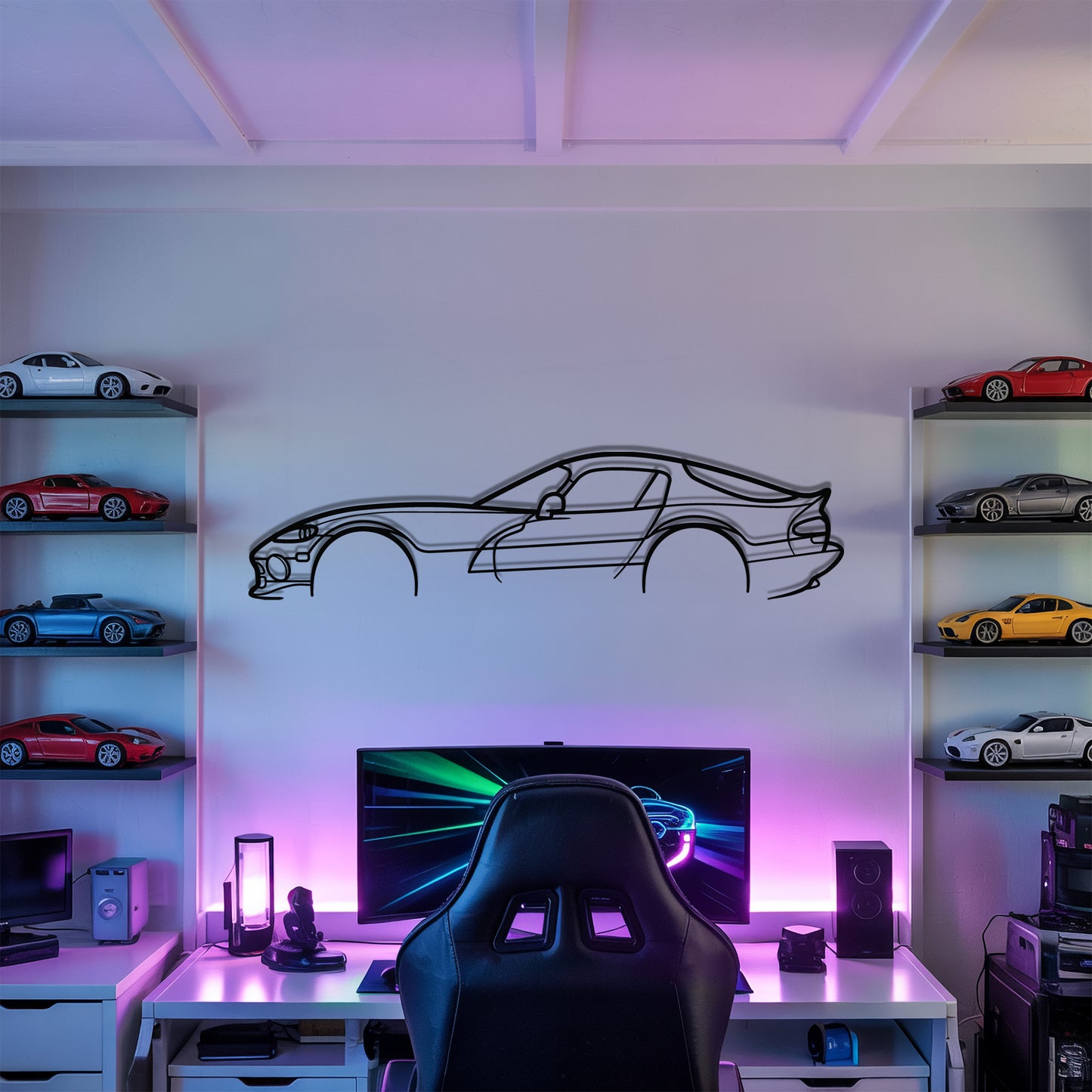 Viper GTS - Car Metal Silhouette Wall Art - Car Enthusiast Gift - Laser-cut Garage Decor