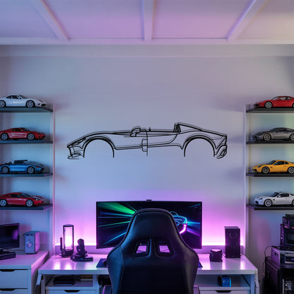 Monza SP1 - Car Metal Silhouette Wall Art - Car Enthusiast Gift - Laser-cut Garage Decor