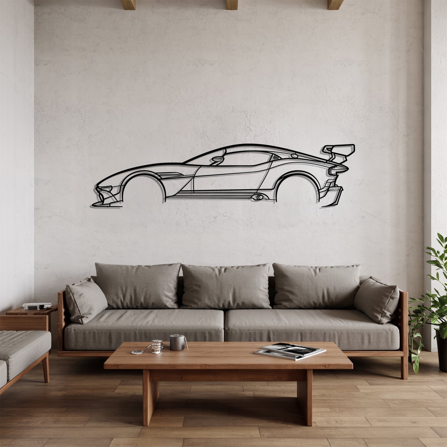 Aston Vulcan - Car Metal Silhouette Wall Art - Car Enthusiast Gift - Laser-cut Garage Decor