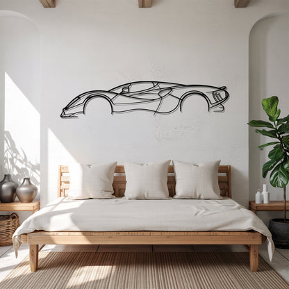 P72 - Car Metal Silhouette Wall Art - Car Enthusiast Gift - Laser-cut Garage Decor