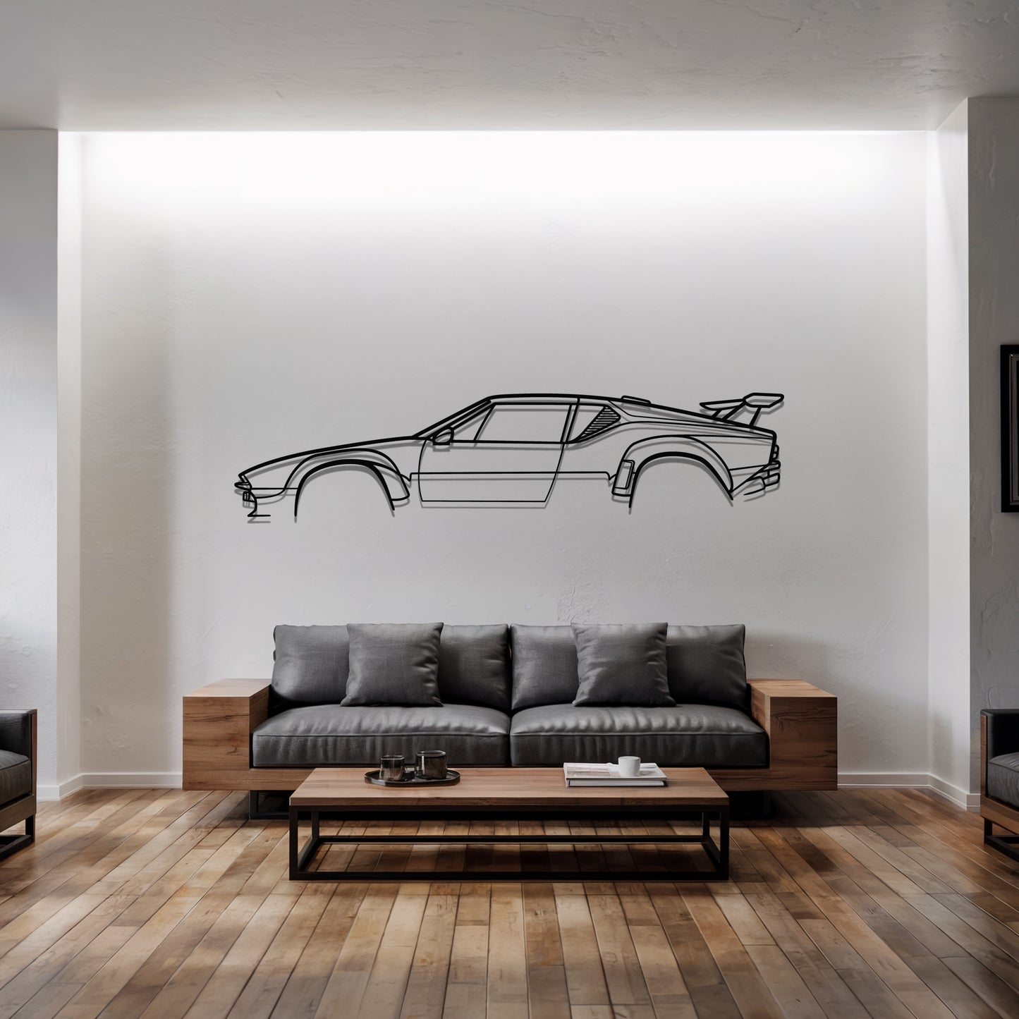 Pantera GTS - Car Metal Silhouette Wall Art - Car Enthusiast Gift - Laser-cut Garage Decor