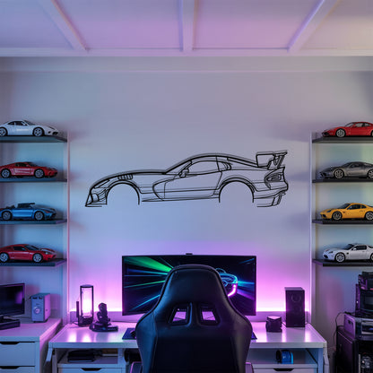 Viper ACR - Car Metal Silhouette Wall Art - Car Enthusiast Gift - Laser-cut Garage Decor