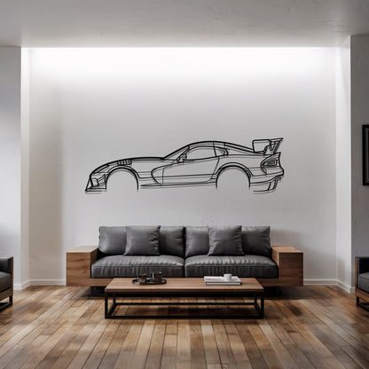 Viper ACR - Car Metal Silhouette Wall Art - Car Enthusiast Gift - Laser-cut Garage Decor