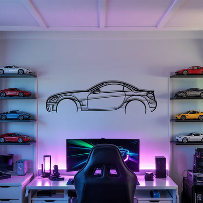 SLK 55 AMG Black Series - Car Metal Silhouette Wall Art - Car Enthusiast Gift - Laser-cut Garage Decor