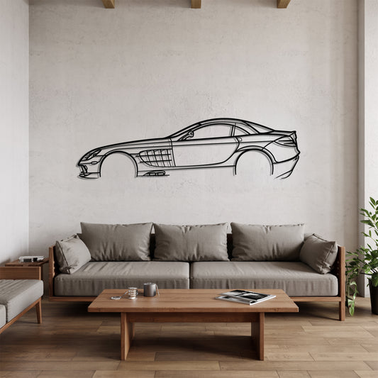 SLR 722 - Car Metal Silhouette Wall Art - Car Enthusiast Gift - Laser-cut Garage Decor