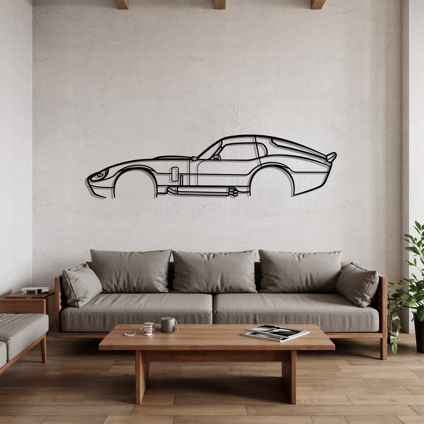 Daytona Coupe - Car Metal Silhouette Wall Art - Car Enthusiast Gift - Laser-cut Garage Decor