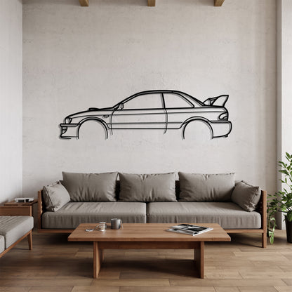 Impreza 22B - Car Metal Silhouette Wall Art - Car Enthusiast Gift - Laser-cut Garage Decor