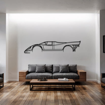 917 - Car Metal Silhouette Wall Art - Car Enthusiast Gift - Laser-cut Garage Decor