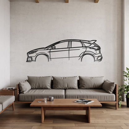 Focus RS - Car Metal Silhouette Wall Art - Car Enthusiast Gift - Laser-cut Garage Decor