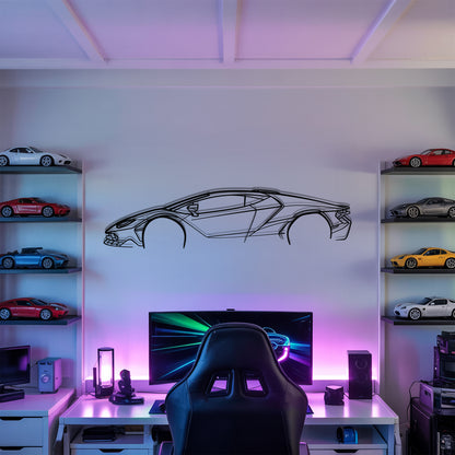 Centenario - Car Metal Silhouette Wall Art - Car Enthusiast Gift - Laser-cut Garage Decor