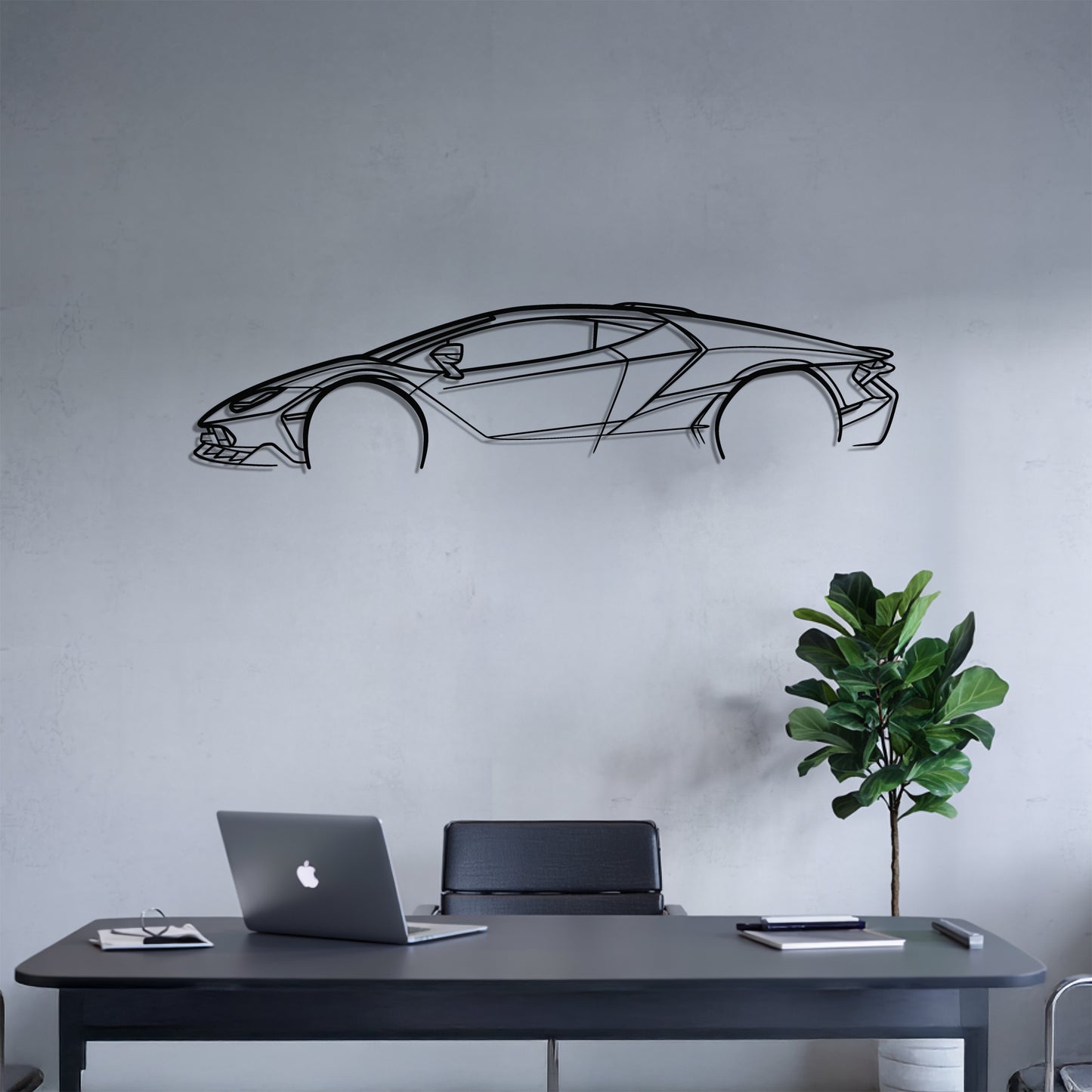 Centenario - Car Metal Silhouette Wall Art - Car Enthusiast Gift - Laser-cut Garage Decor