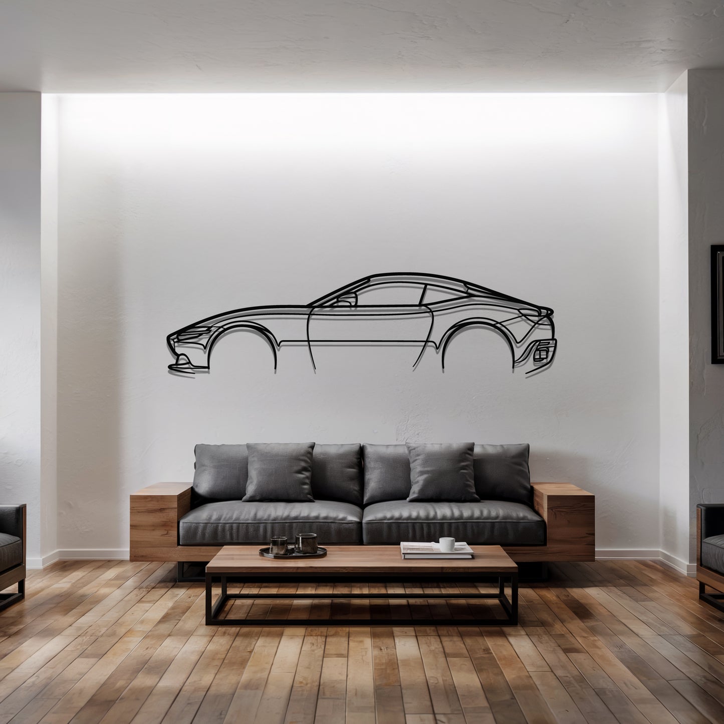 Roma - Car Metal Silhouette Wall Art - Car Enthusiast Gift - Laser-cut Garage Decor