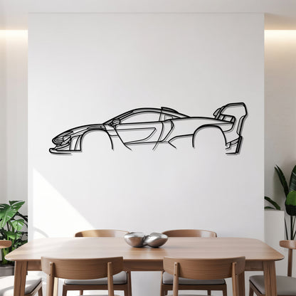 Senna GTR - Car Metal Silhouette Wall Art - Car Enthusiast Gift - Laser-cut Garage Decor