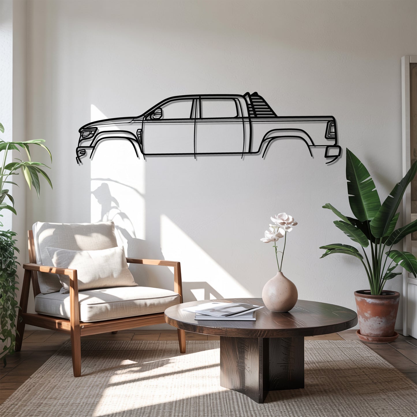 RAM 1500 TRX - Car Metal Silhouette Wall Art - Car Enthusiast Gift - Laser-cut Garage Decor
