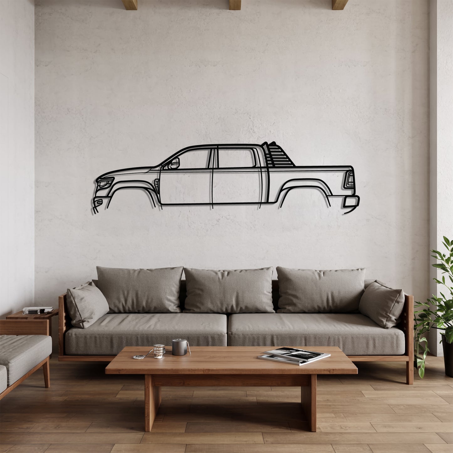 RAM 1500 TRX - Car Metal Silhouette Wall Art - Car Enthusiast Gift - Laser-cut Garage Decor