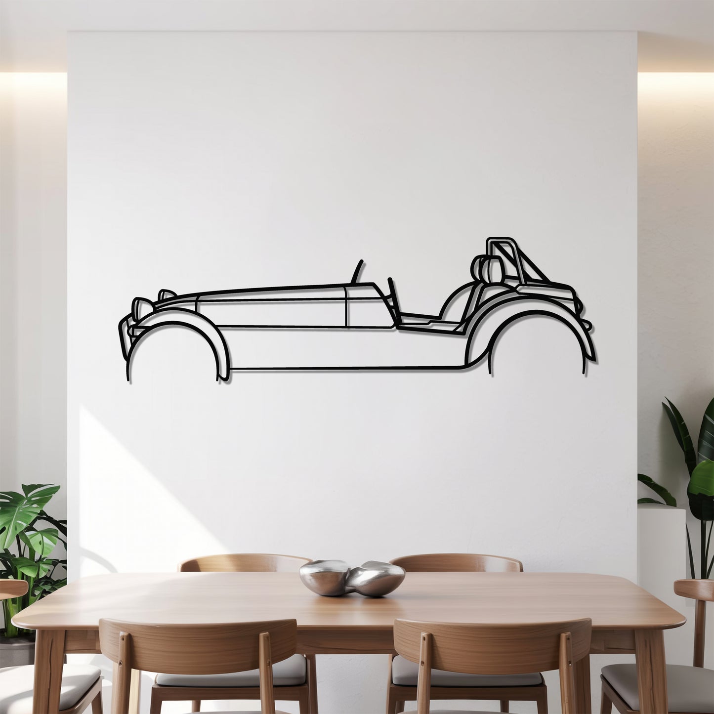 Super Sprint - Car Metal Silhouette Wall Art - Car Enthusiast Gift - Laser-cut Garage Decor