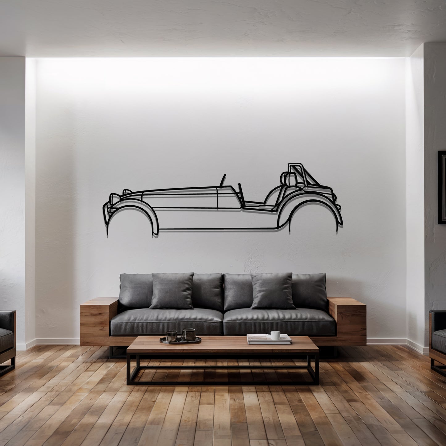 Super Sprint - Car Metal Silhouette Wall Art - Car Enthusiast Gift - Laser-cut Garage Decor