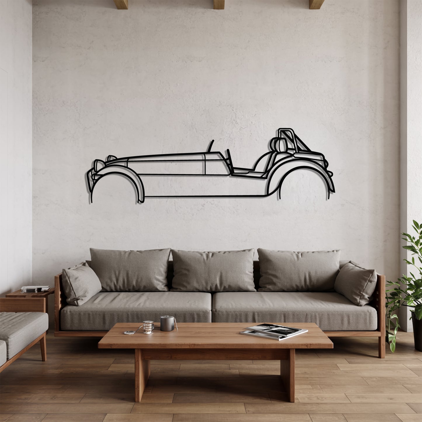 Super Sprint - Car Metal Silhouette Wall Art - Car Enthusiast Gift - Laser-cut Garage Decor