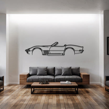 Corvette (C3) - Car Metal Silhouette Wall Art - Car Enthusiast Gift - Laser-cut Garage Decor