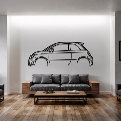 500 - Car Metal Silhouette Wall Art - Car Enthusiast Gift - Laser-cut Garage Decor