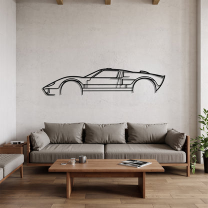GT40 - Car Metal Silhouette Wall Art - Car Enthusiast Gift - Laser-cut Garage Decor