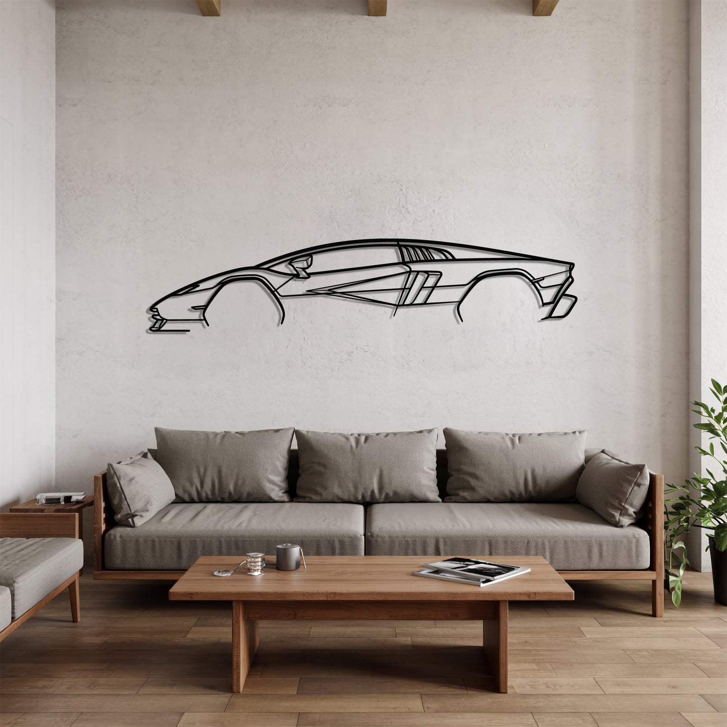 Countach LPI 800 - Car Metal Silhouette Wall Art - Car Enthusiast Gift - Laser-cut Garage Decor