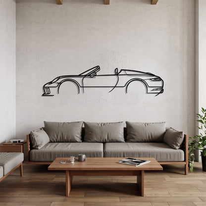 911 Speedster (991.2) - Car Metal Silhouette Wall Art - Car Enthusiast Gift - Laser-cut Garage Decor